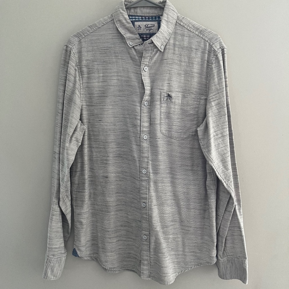 Penguin Brand - Casual Button Down - Marled Cream